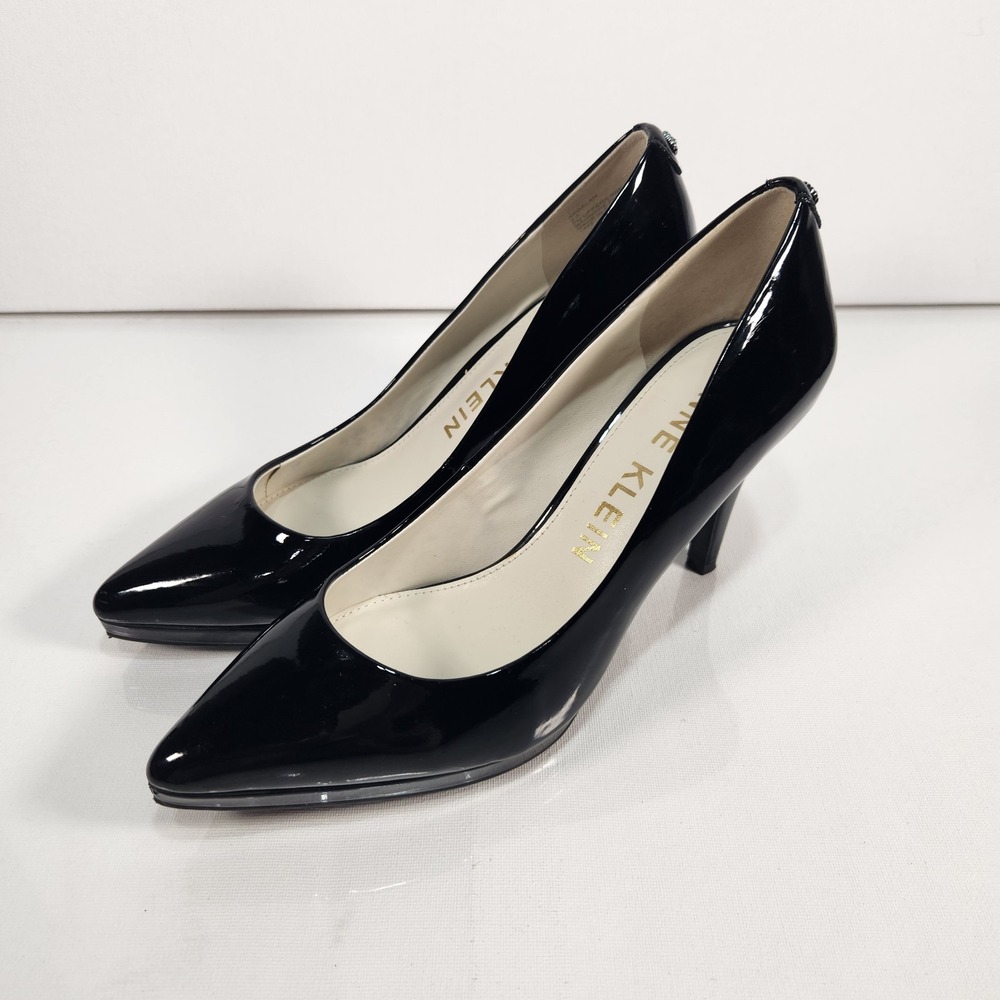 Anne Klein Akdalan Womens Patent Leather Heels Size 9.5 Black
